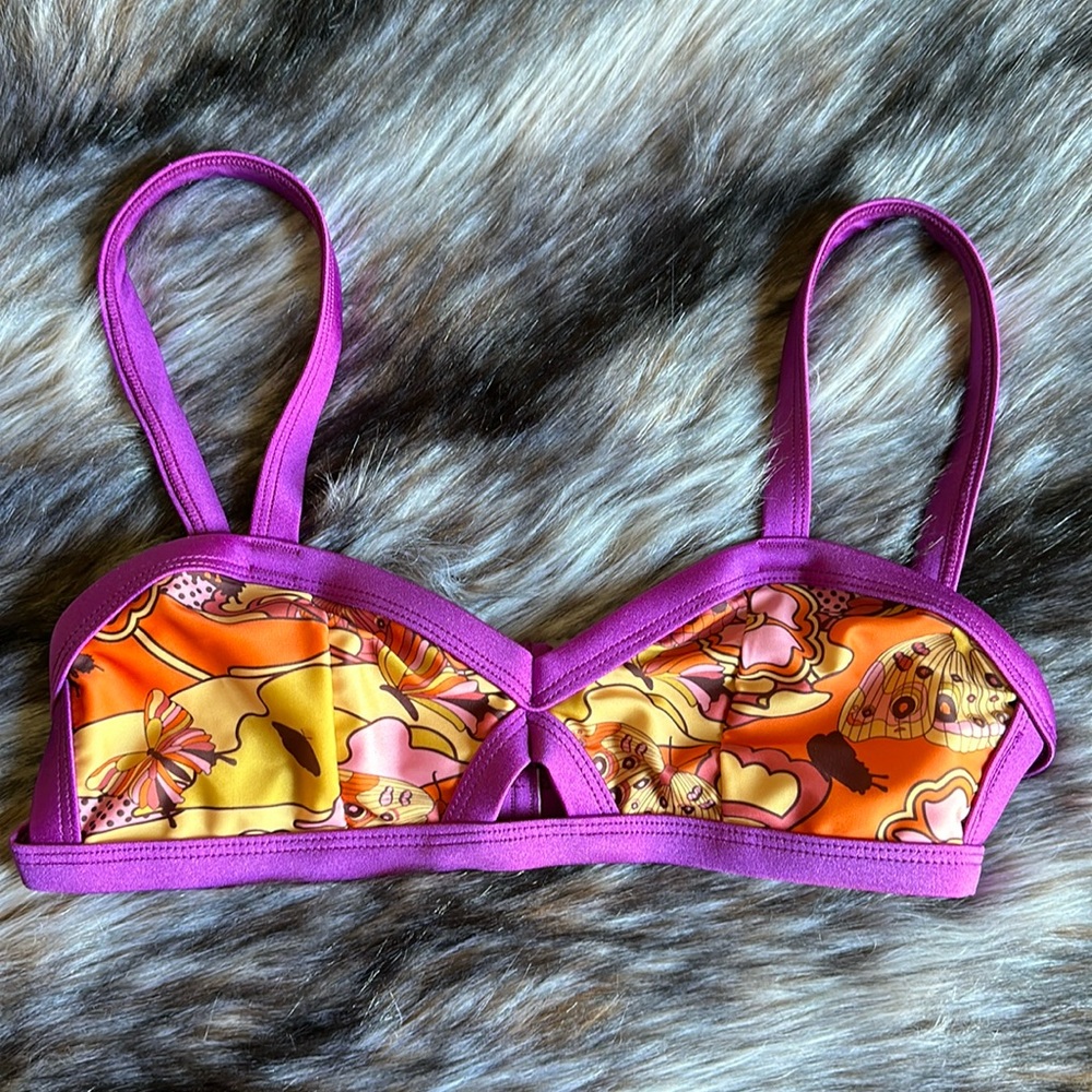 Solstice Intimates *NEW* *Limited Edition* Butterfly Print Bikini Swim Top